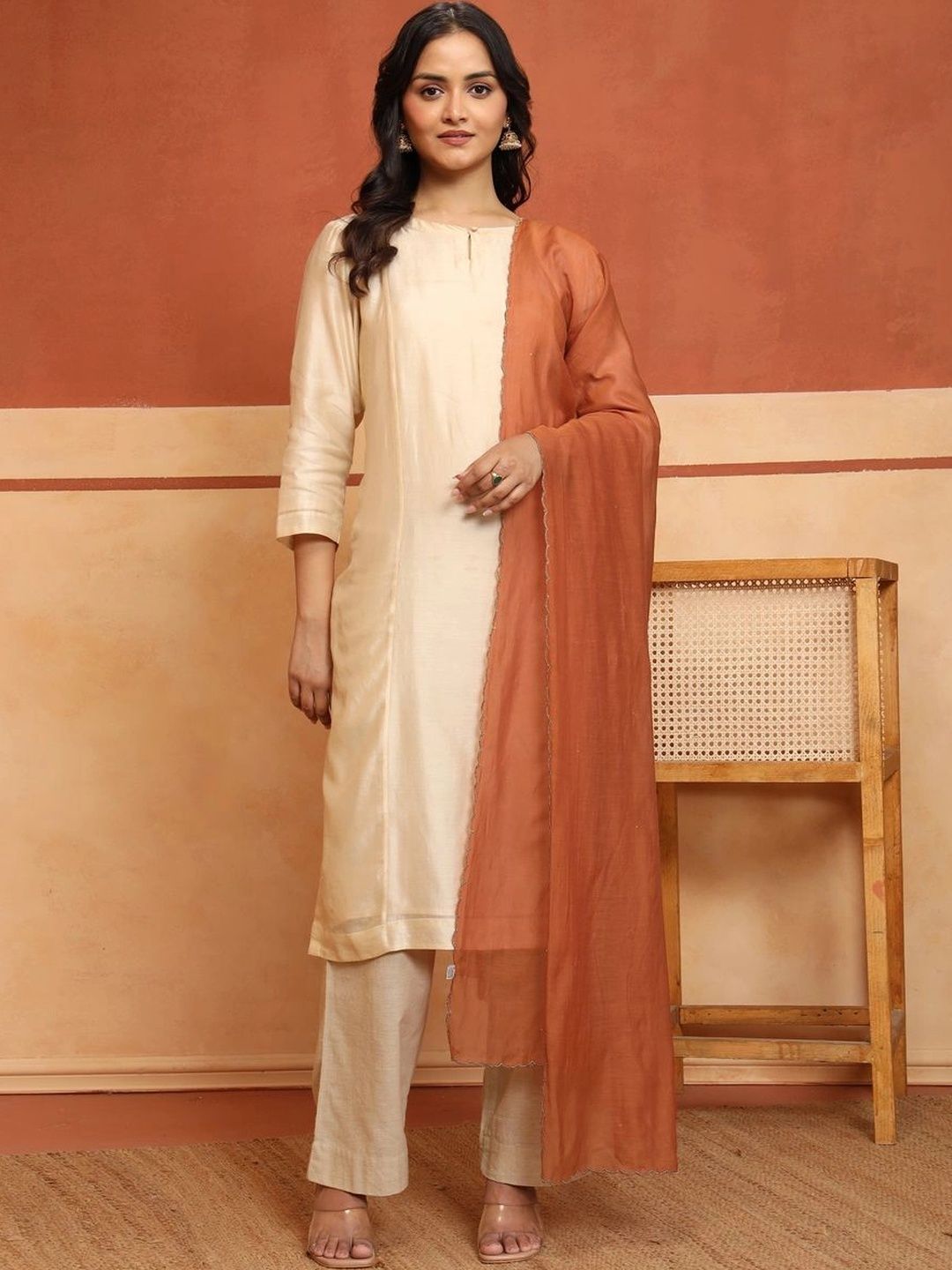 Fabindia Cotton Silk Blend Dupatta-picture-46