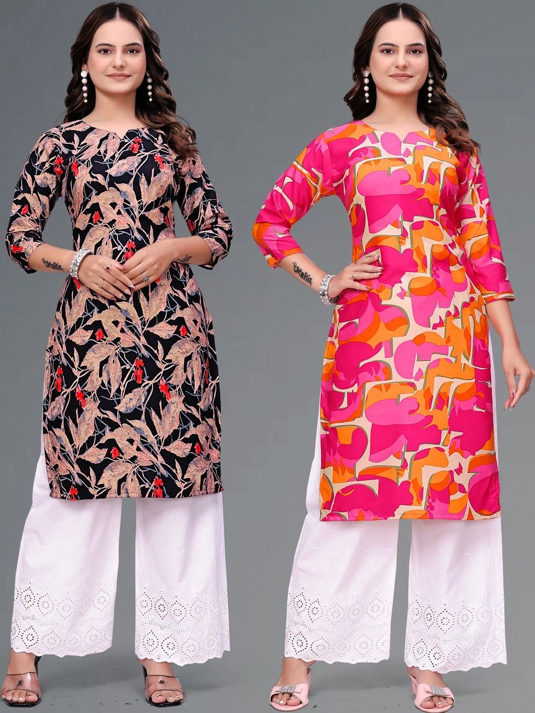 MENFLUENT Botanical Printed Pure Crepe Kurti-picture-26