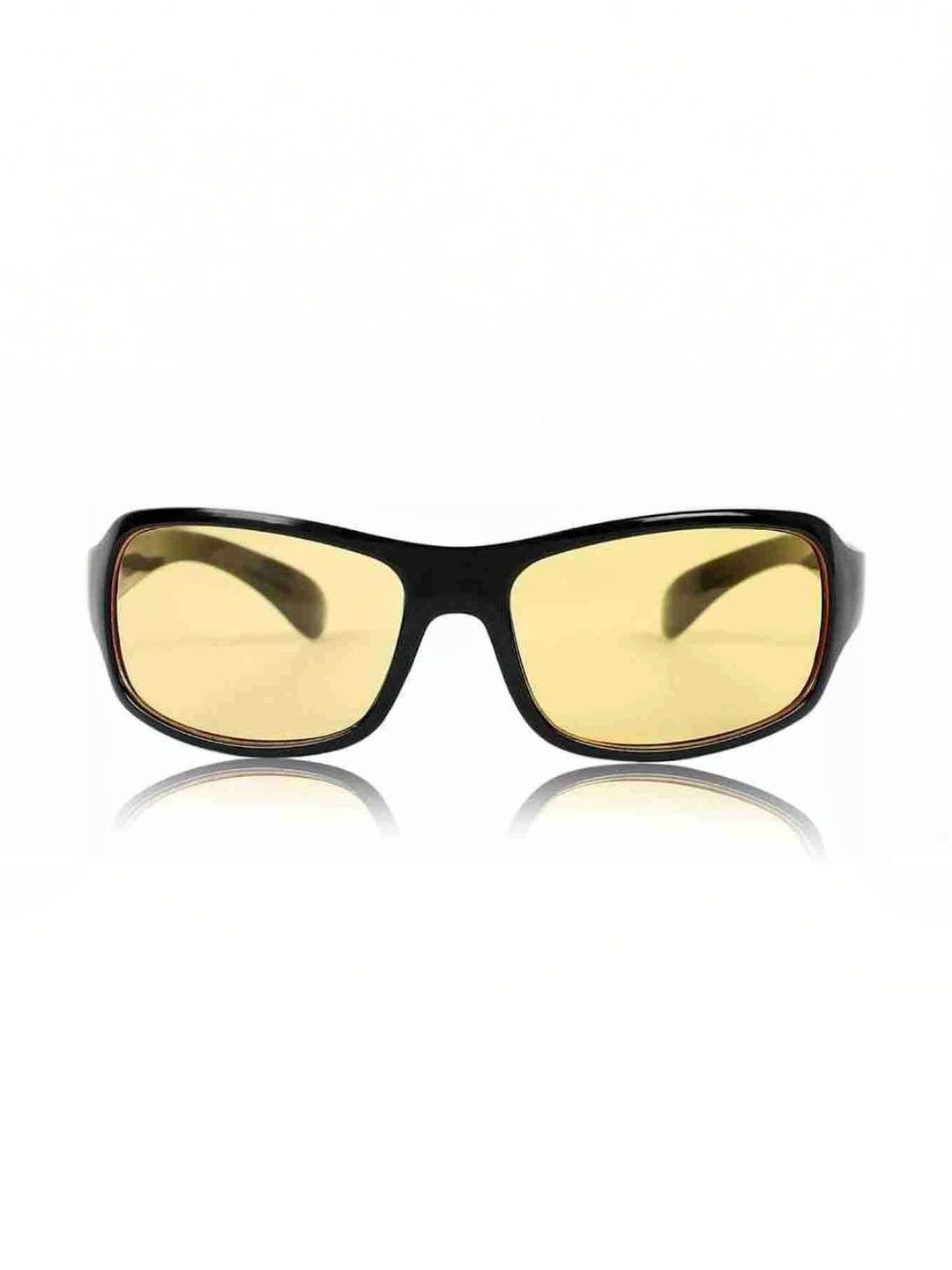 EYELLUSION Women Yellow Lens & Black Rectangle Sunglasses with-image-31