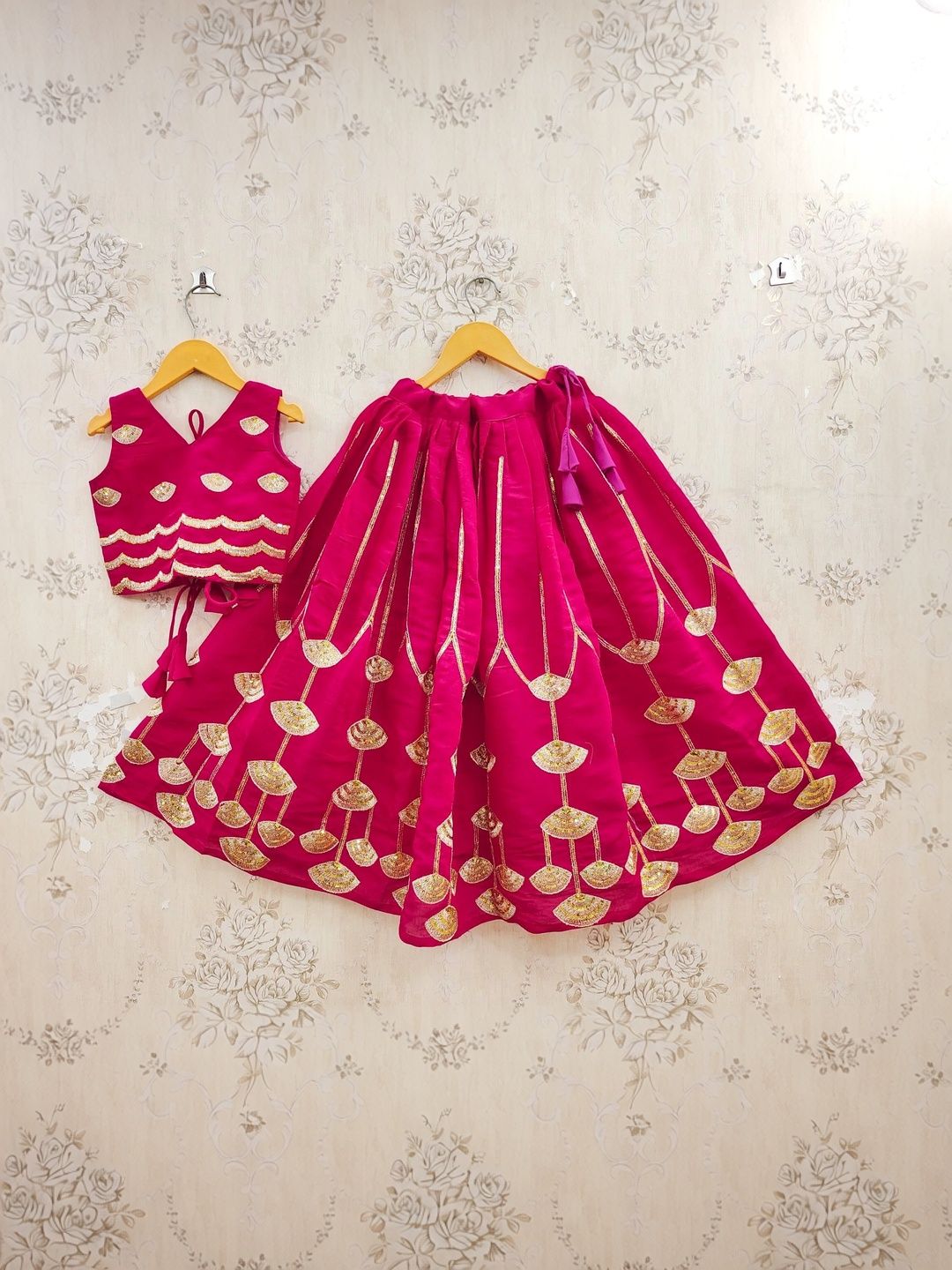 JOVK DESIGN Girls Embellished Ready to Wear Lehenga &-picture-35