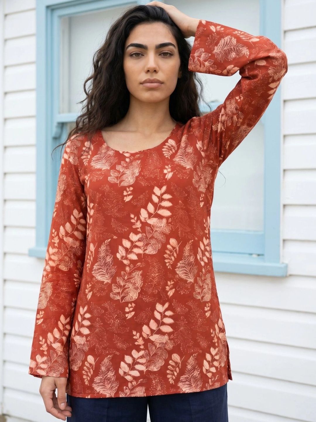 HERE&NOW Scoop Neck Printed Tunic-picture-25