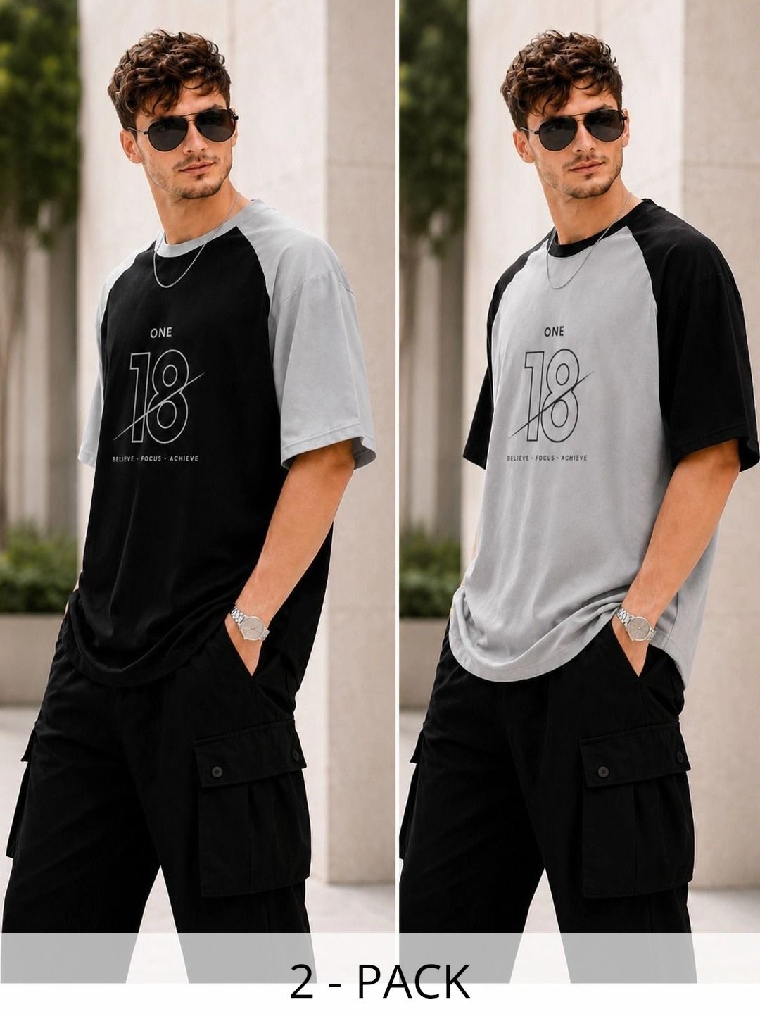 NB Nicky Boy Men Typography 2 Colourblocked T-shirt-picture-50