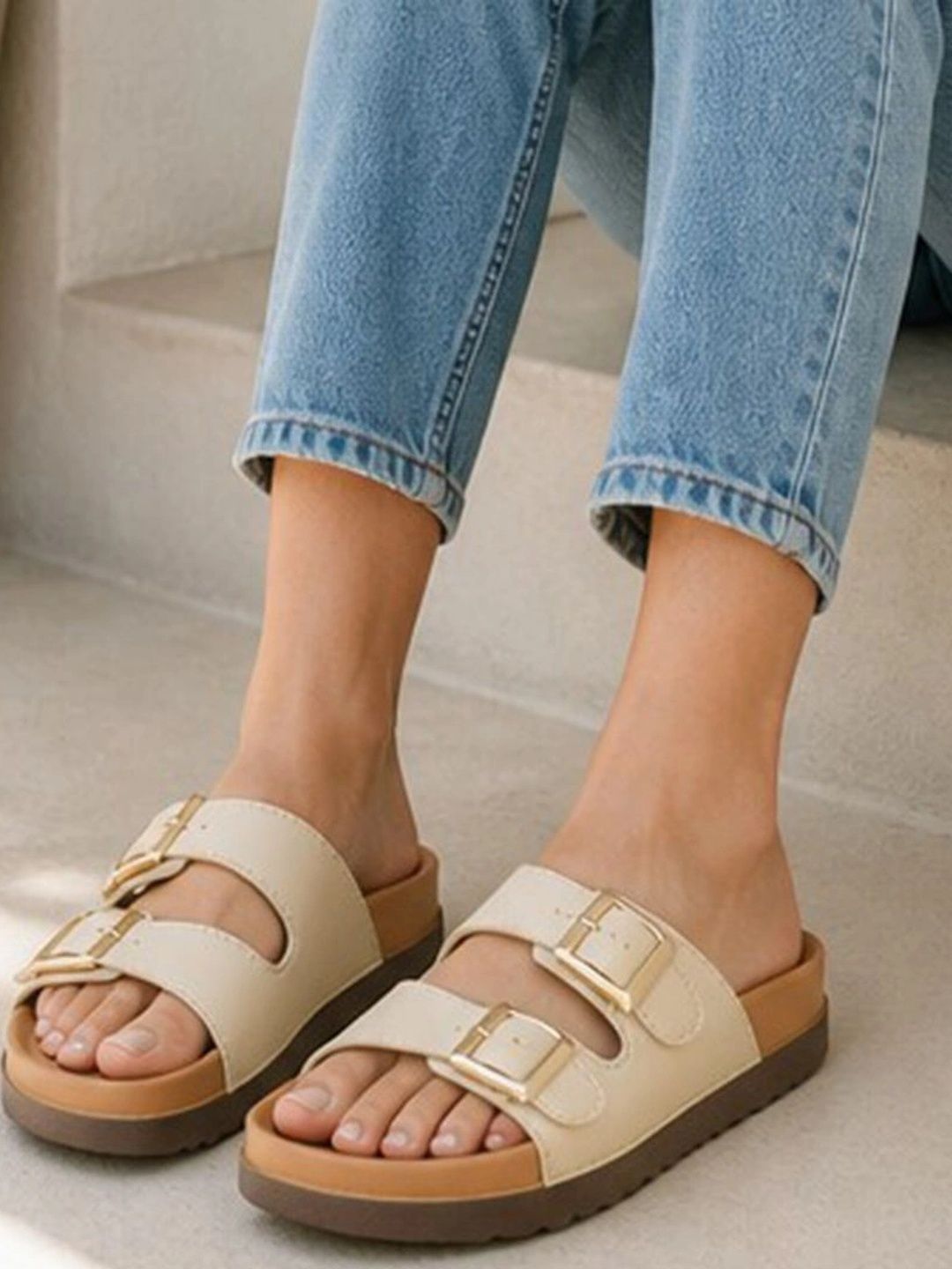 DressBerry Wedge Sandals with Buckles-picture-42