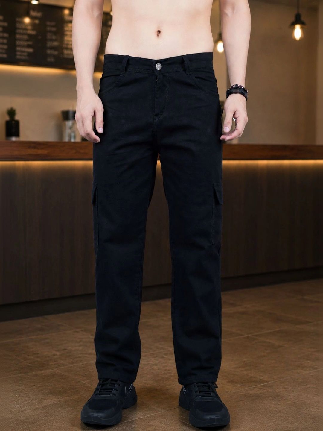 Metronaut Men Classic Easy Wash Cargos Trousers-picture-37