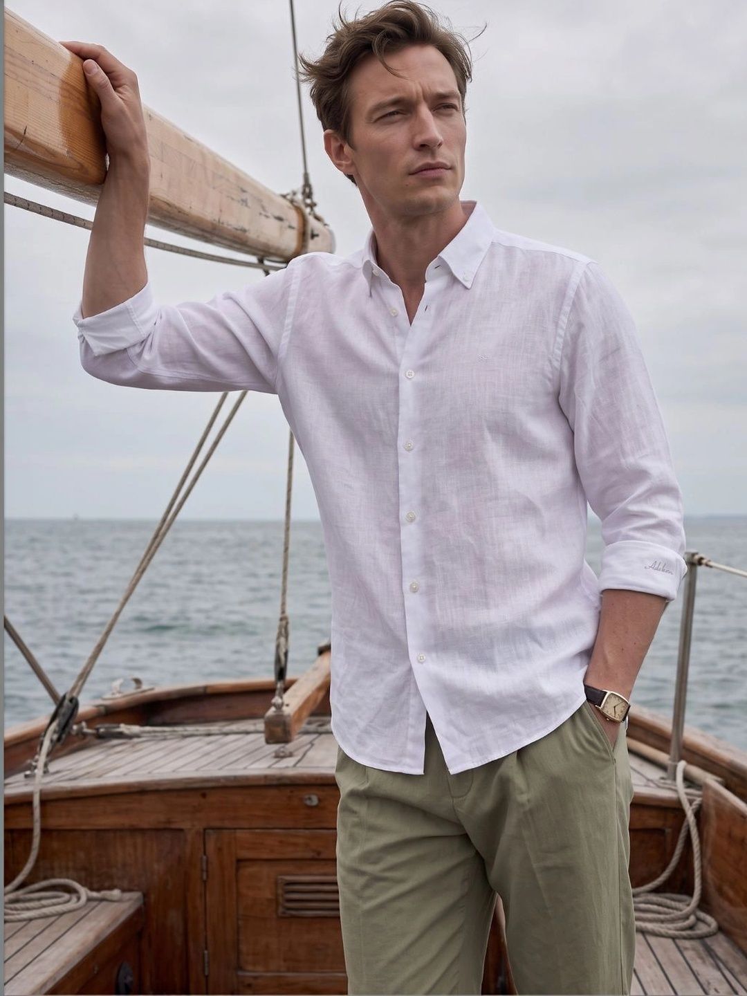 Aldeno Men Standard Sheer Casual Shirt-picture-3