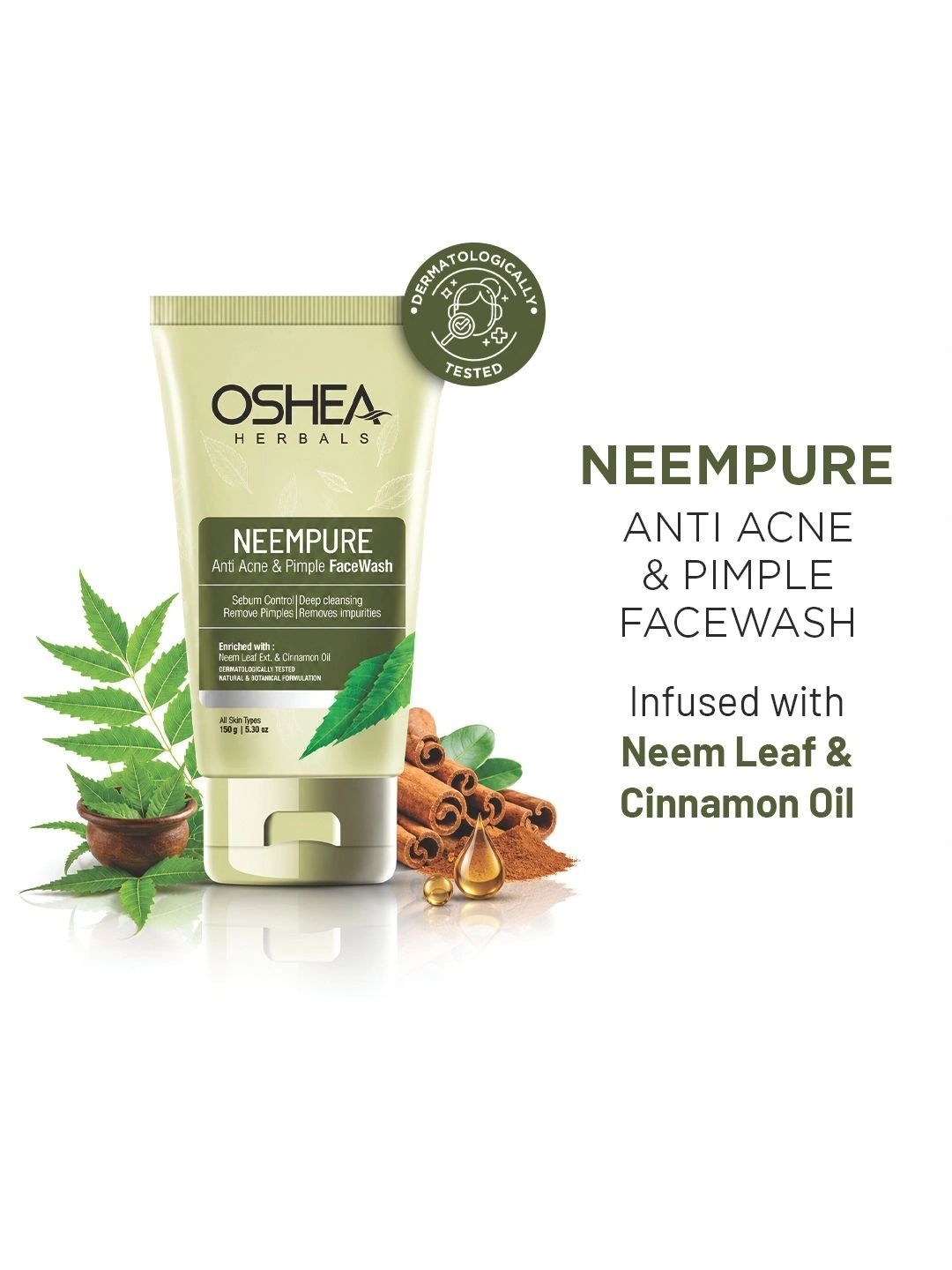 Oshea Herbals Neempure Anti Acne & Pimple Facewash -150g-image-21