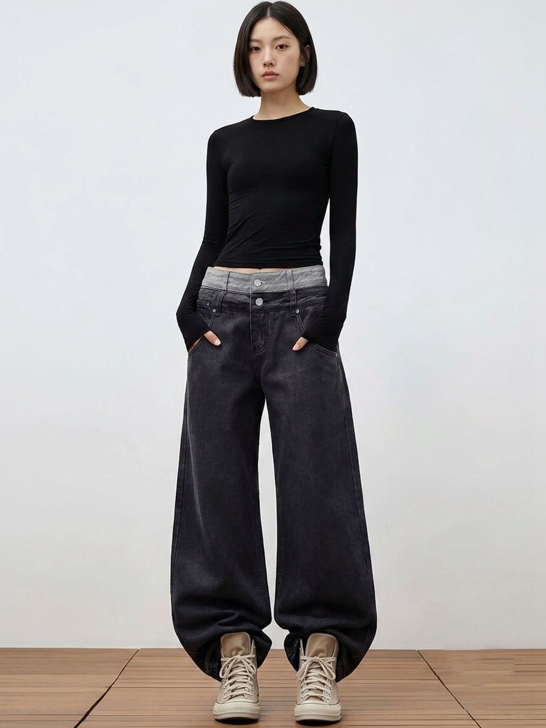 LULU & SKY Women Wide Leg High-Rise Jeans-picture-14