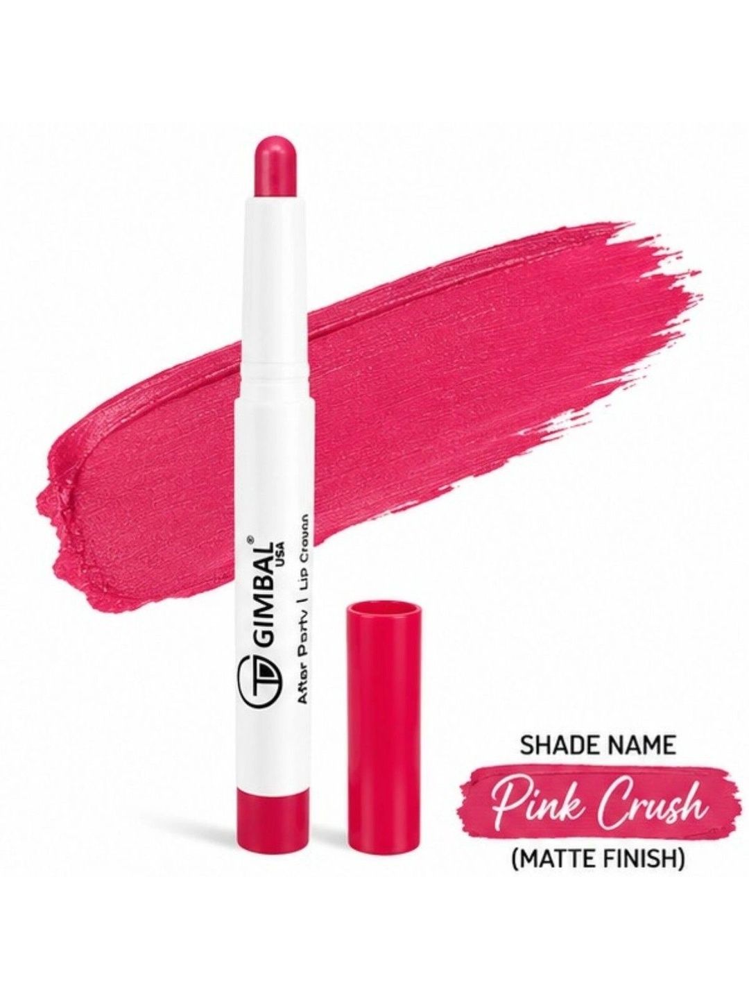 GIMBAL Non Transfer Matte Finish Lipstick - 1.5 g - Pink Crush 08-picture-28