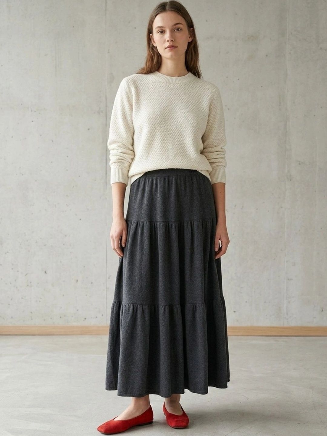 Suo Women Tiered Maxi Tiered Skirt-picture-58