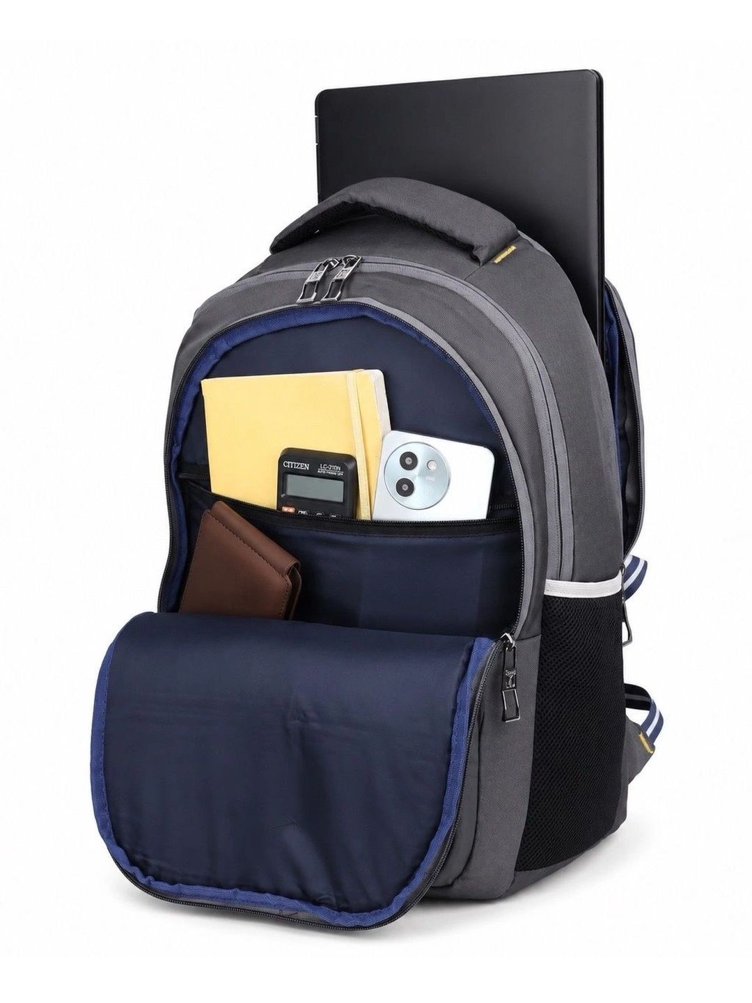 Seenlee Men Contrast Detail Backpack with Compression Straps-picture-20
