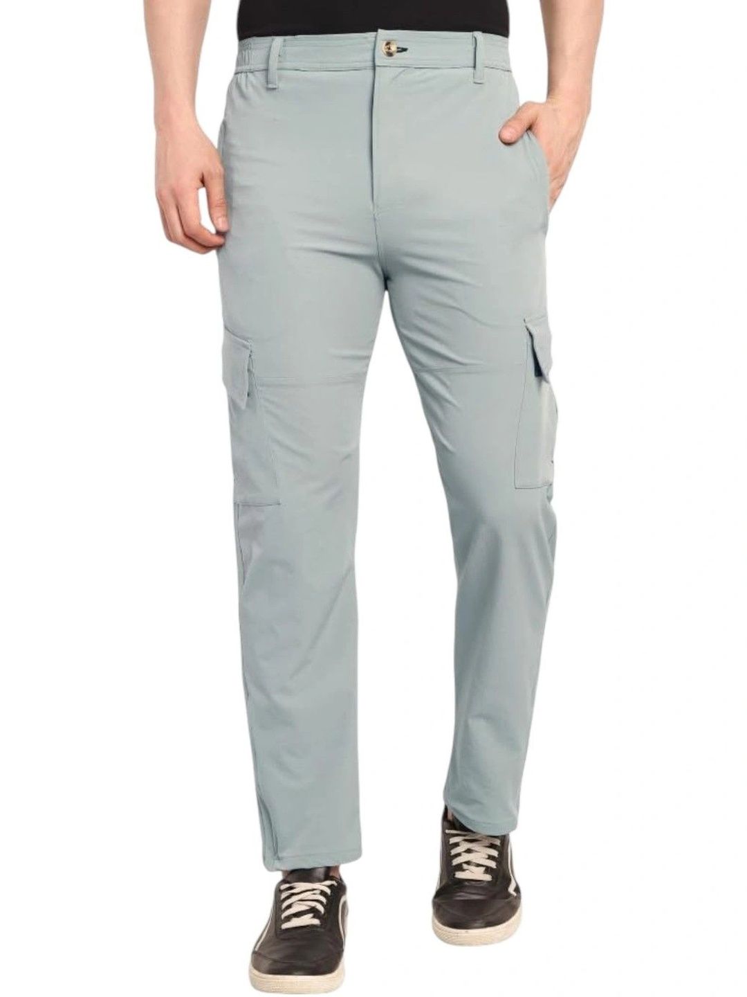 NEULKNOT Men Straight Fit Easy Wash Cargos Trousers-picture-57