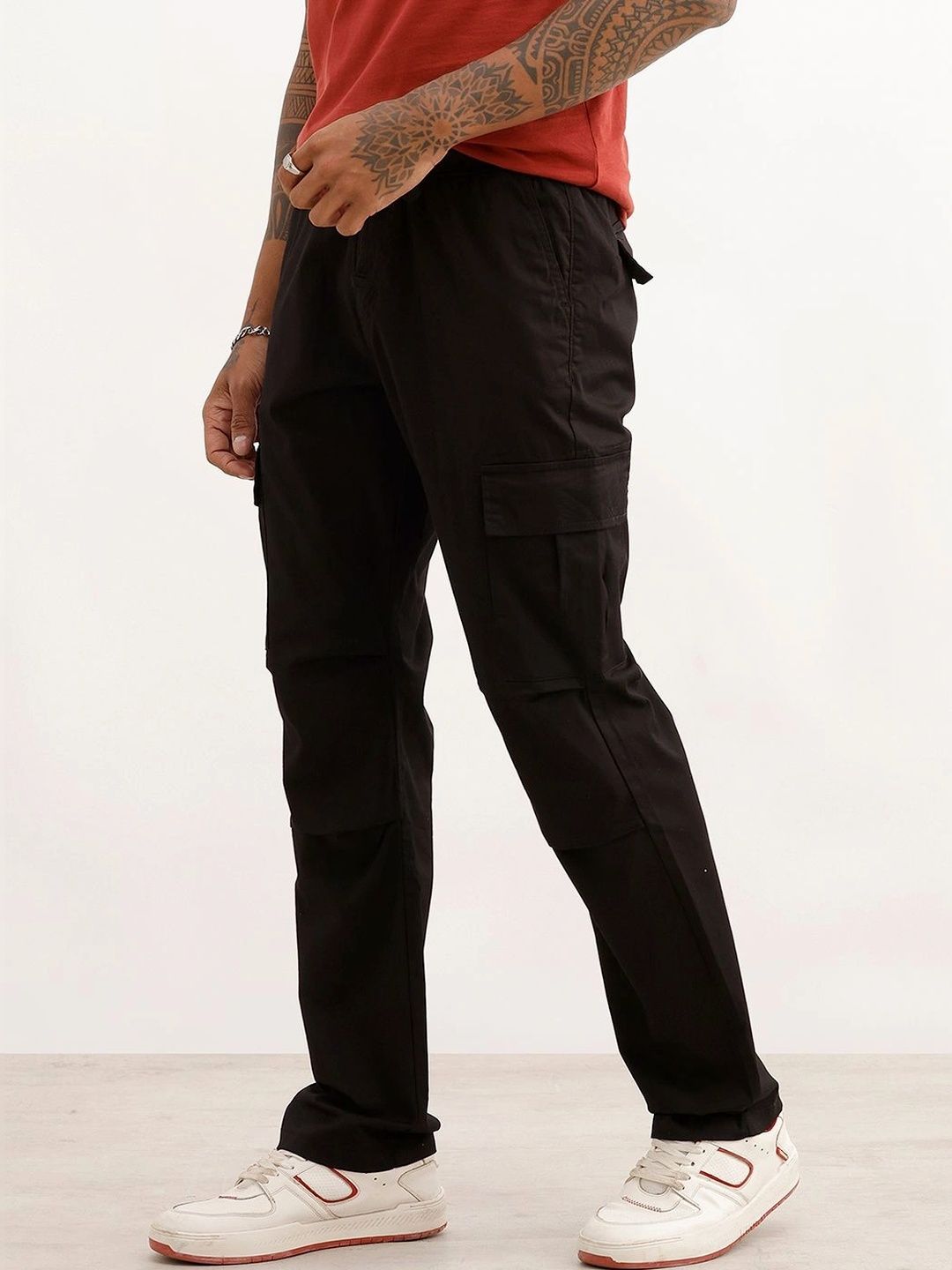 WROGN Men Easy Wash Cargos Trousers-picture-27