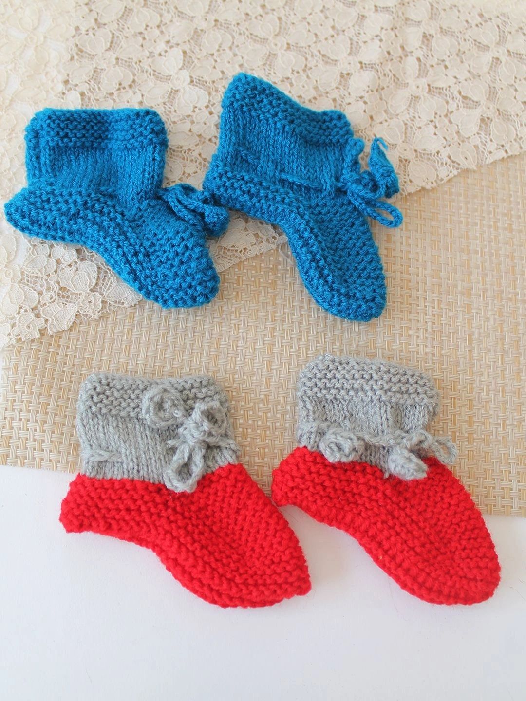 Woonie Unisex Kids Pack of 2 Acrylic Colourblocked Ankle Length Socks-picture-57