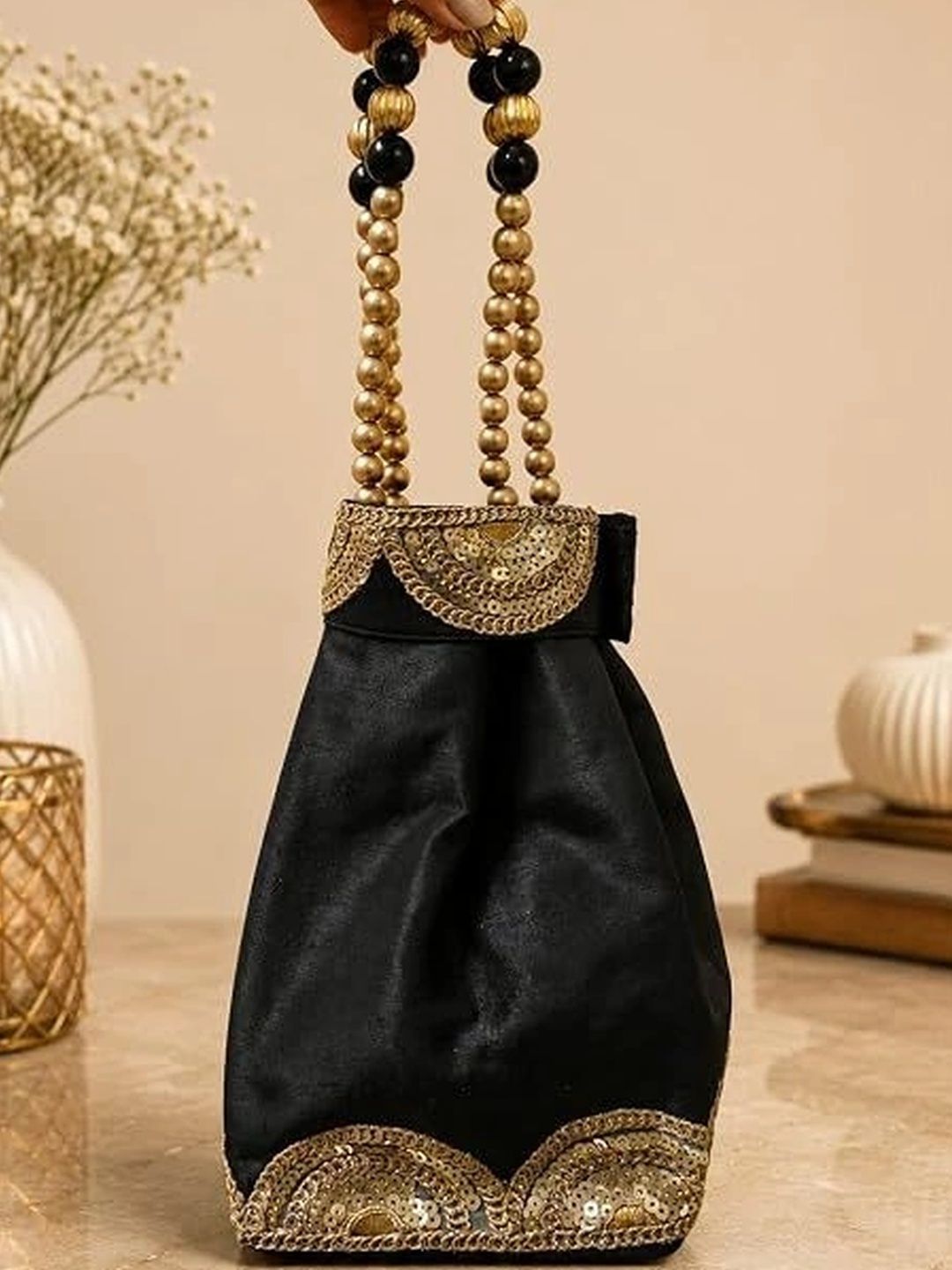 ART HORIZONS Embellished Potli Clutch-picture-45