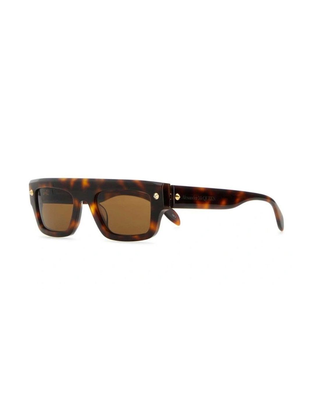 Alexander McQueen Women Brown Lens & Brown Rectangle Sunglasses with-picture-38
