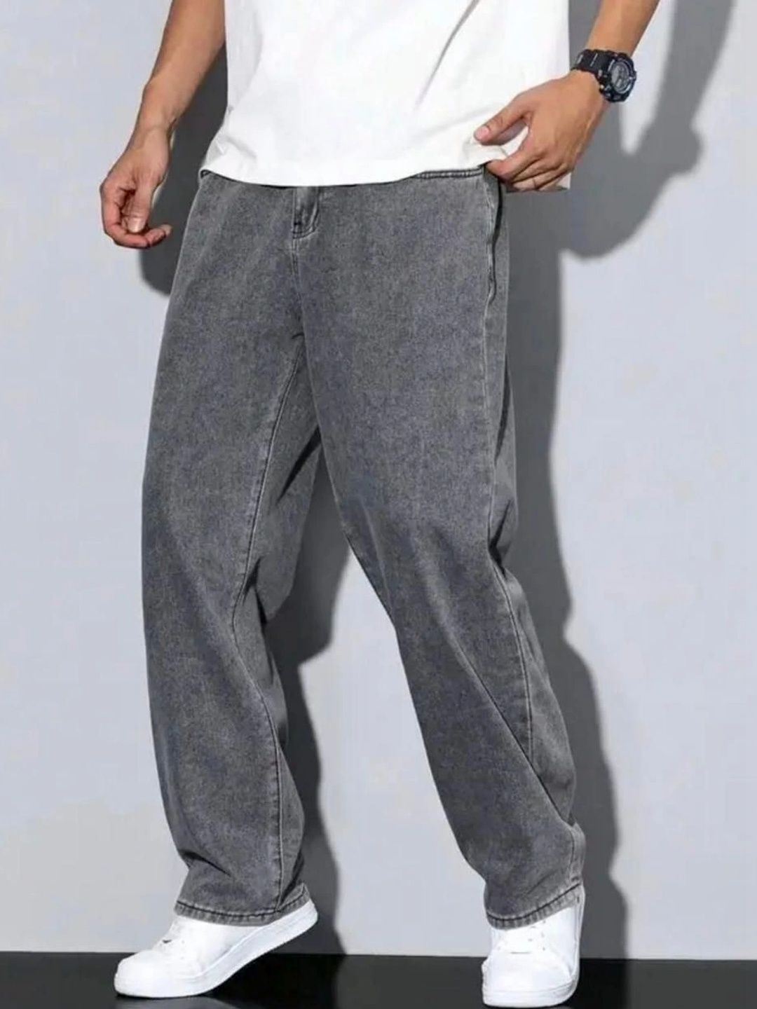 FLAYING Men Relaxed Fit Mid-Rise Jeans-picture-50