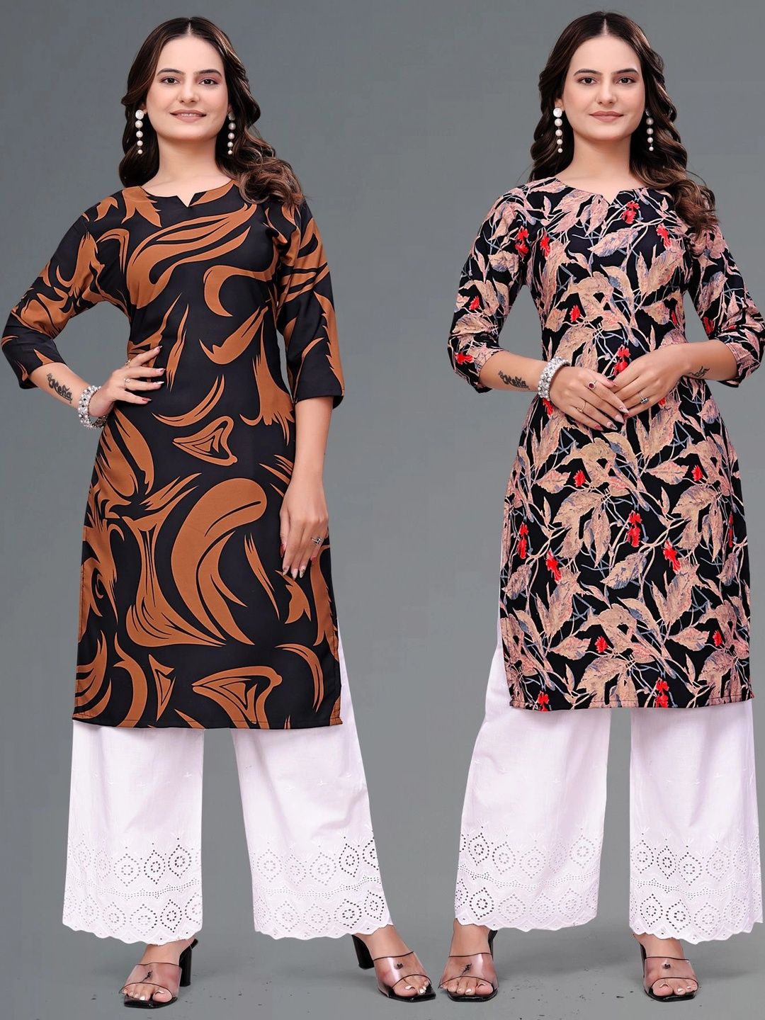PRIYANSH CREATION Printed Pure Crepe Kurti-picture-22
