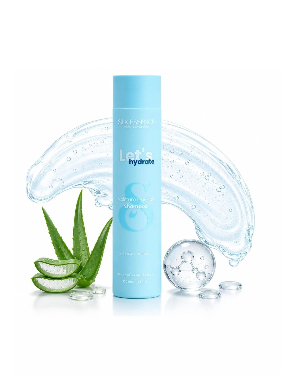 Silk Essence Let's Hydrate Moisture Dry Hair Shampoo with Aloe Vera & Panthenol - 300 ml-image-12