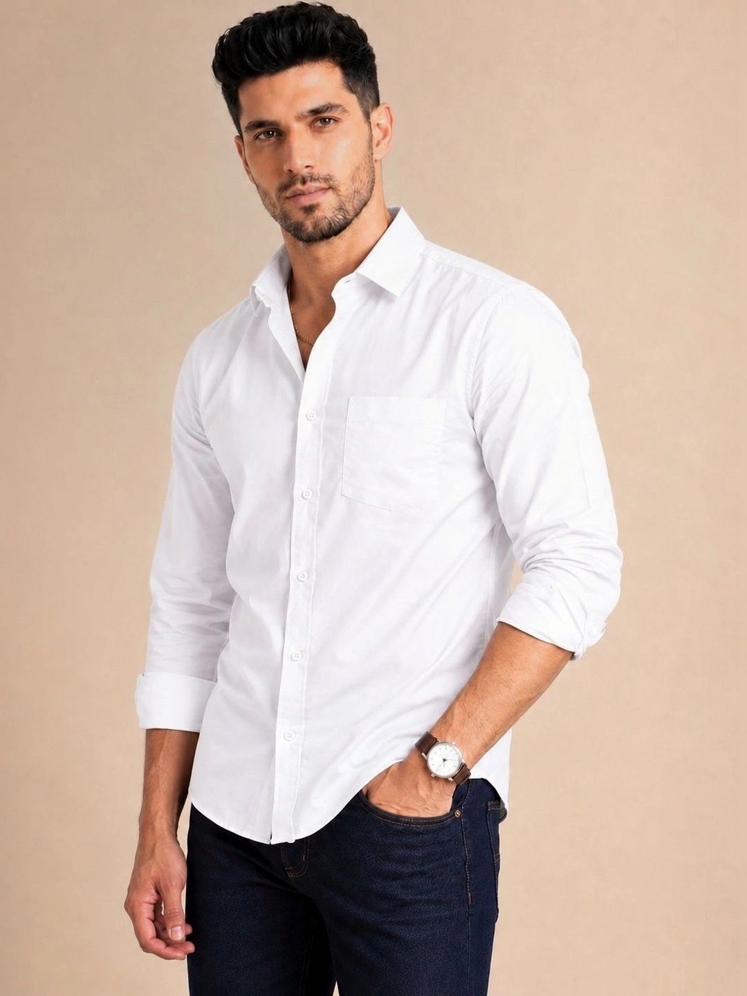 da stalker Men Classic Slim Fit Casual Shirt-picture-51