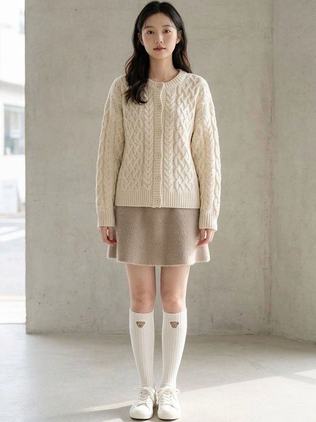 Suo Women Knits Mini A-Line Skirt-picture-24