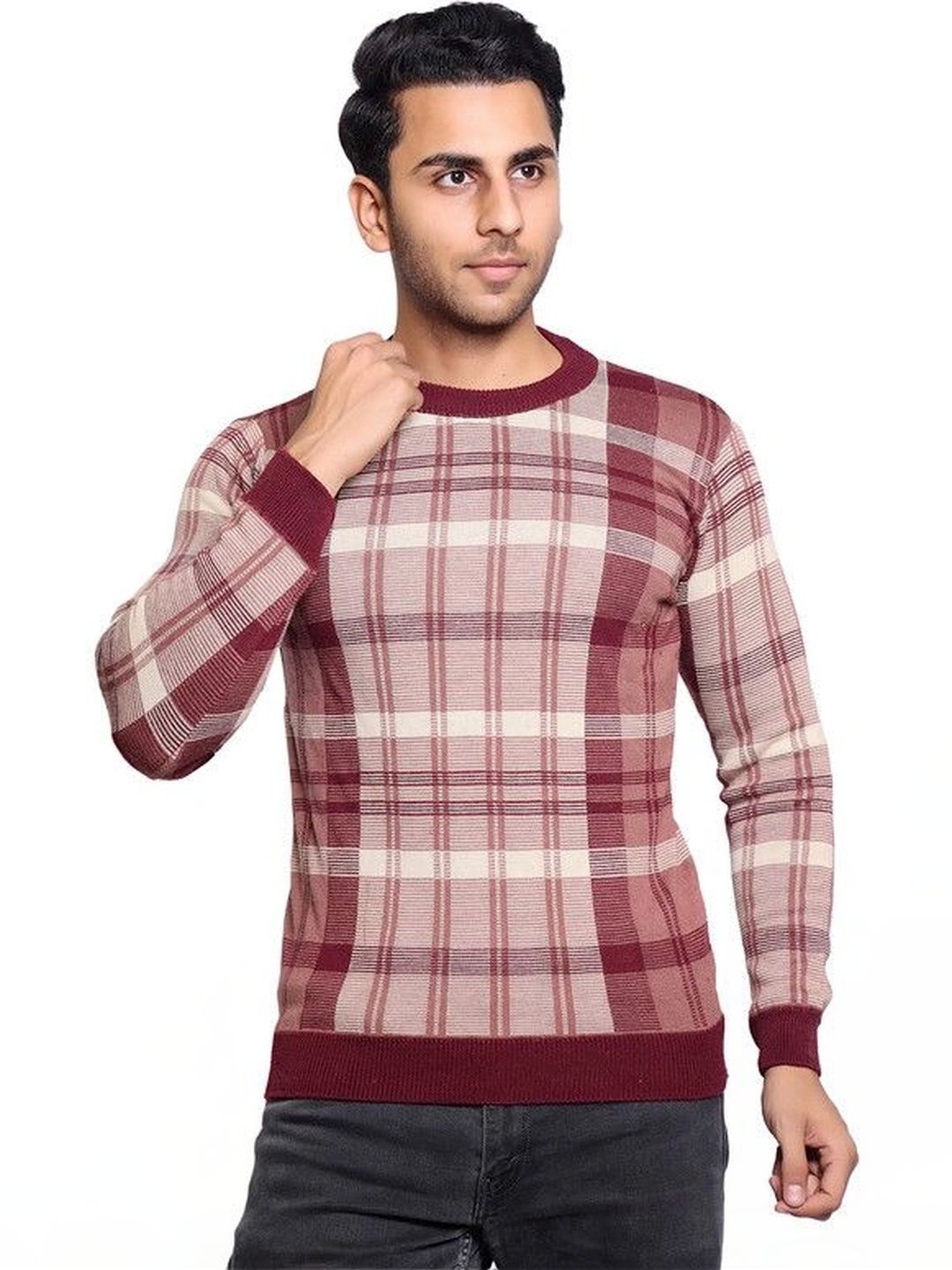 Grand Line Men Checked Pullover-picture-18