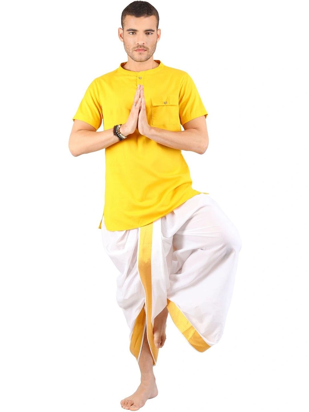Satav Men Regular Pure Cotton Kurta with Dhoti Pants-picture-36