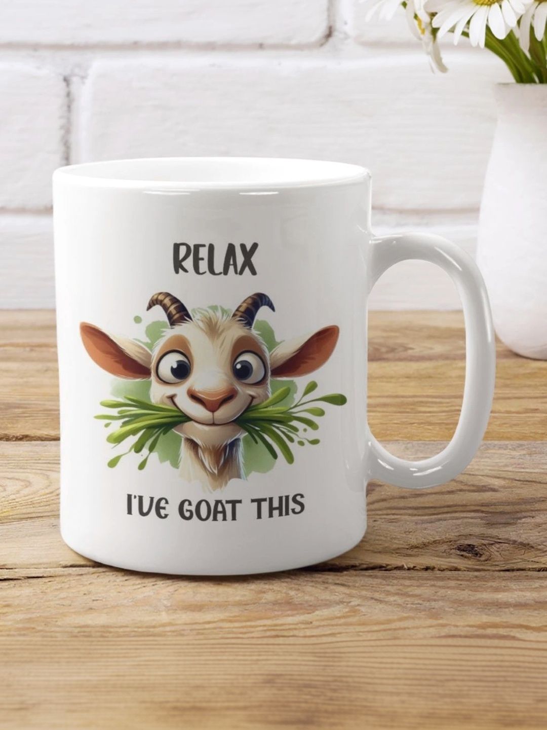 TAJNAN White Printed Ceramic Glossy Mugs Set of Cups and Mugs-picture-15