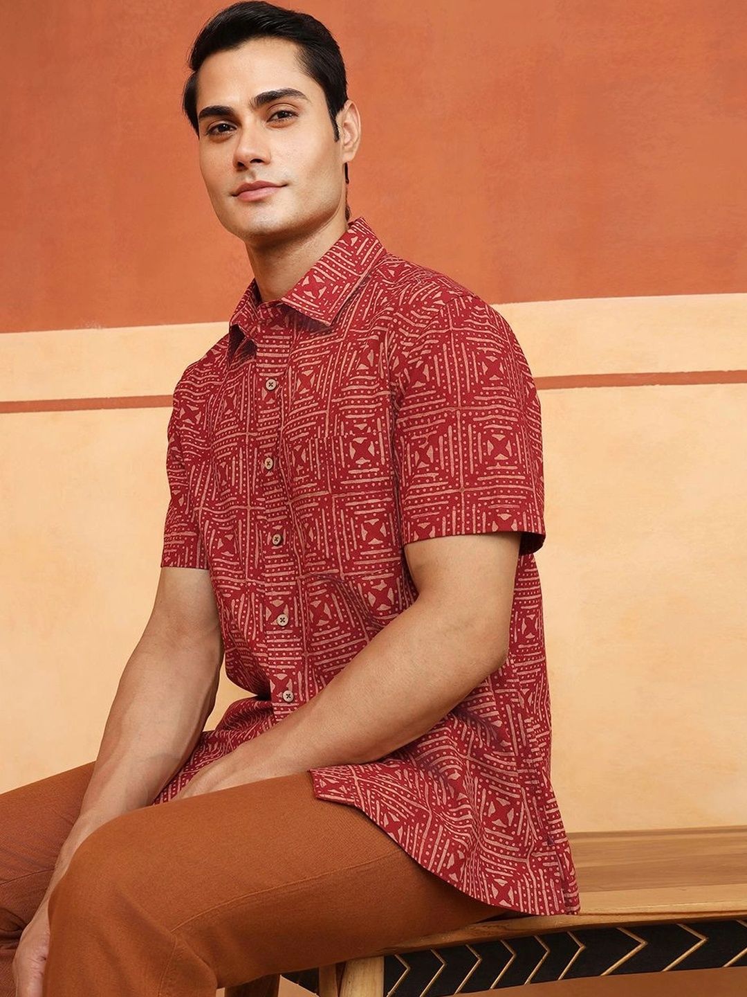 Fabindia Men Printed Casual Shirt-picture-35