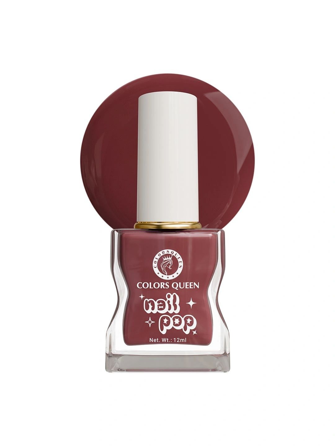 Colors Queen Nail Pop Glossy Gel Finish & Quick Drying Nail Polish - 12 ml - Berry Blush-picture-49