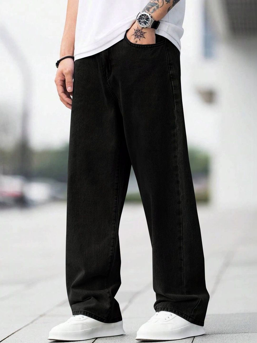 Classic Torch Men Loose Relaxed Fit Mid-Rise Jeans-picture-48