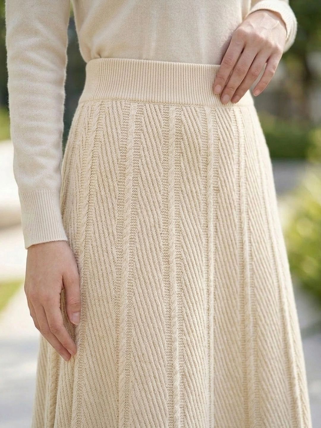 Suo Women Maxi A-Line Skirt-picture-21