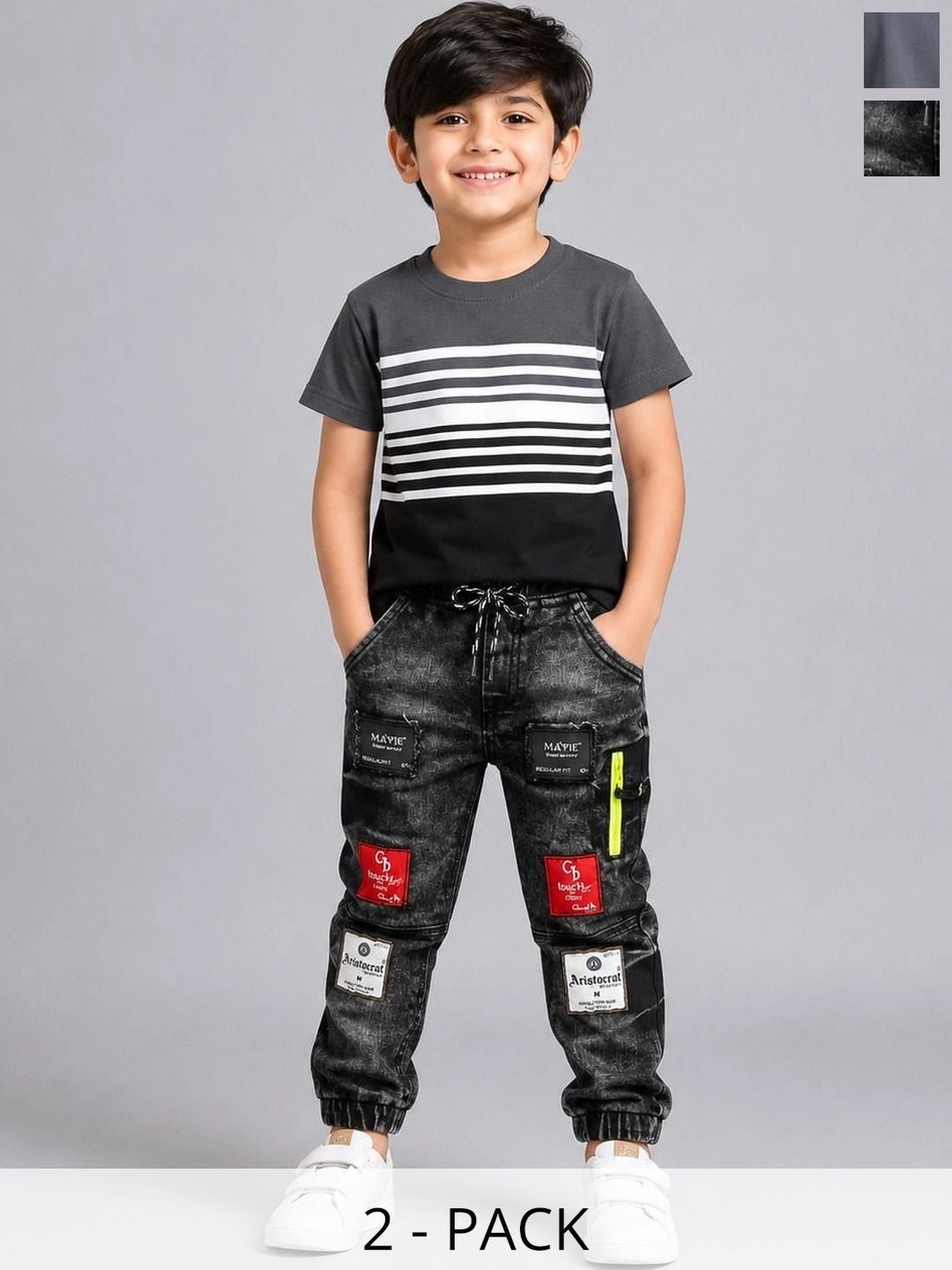 LUXURIOUS STUFF Boys Striped T-shirt-picture-17
