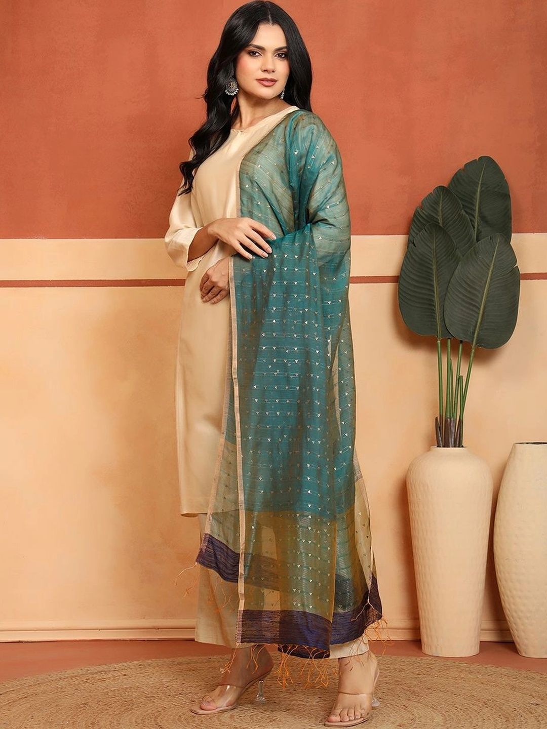 Fabindia Woven Design Viscose Rayon Blend Dupatta-picture-11