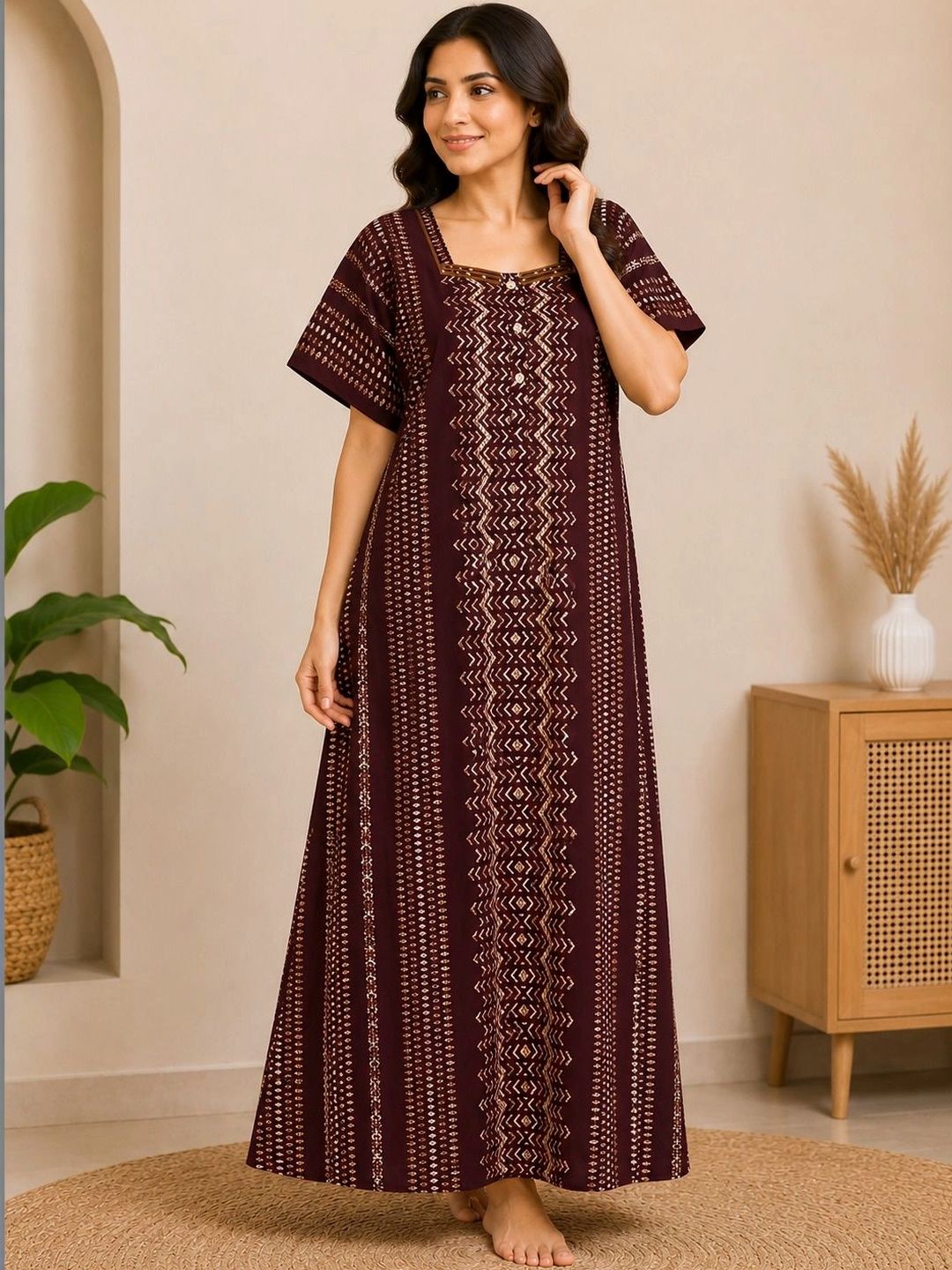 Sukhraa Printed Maxi Nightdress-picture-39