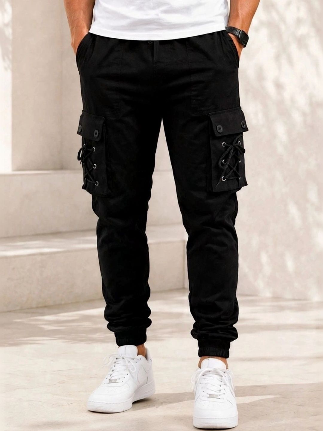 HERE&NOW Men Classic Cargos Trousers-picture-11
