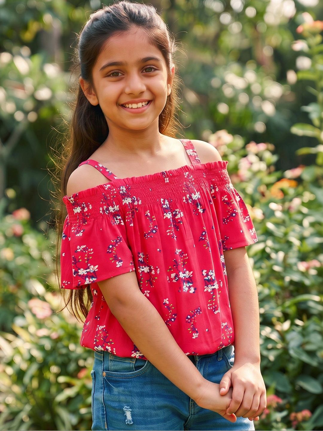 Merrigo Kidz Floral Print Off-Shoulder Top-picture-50