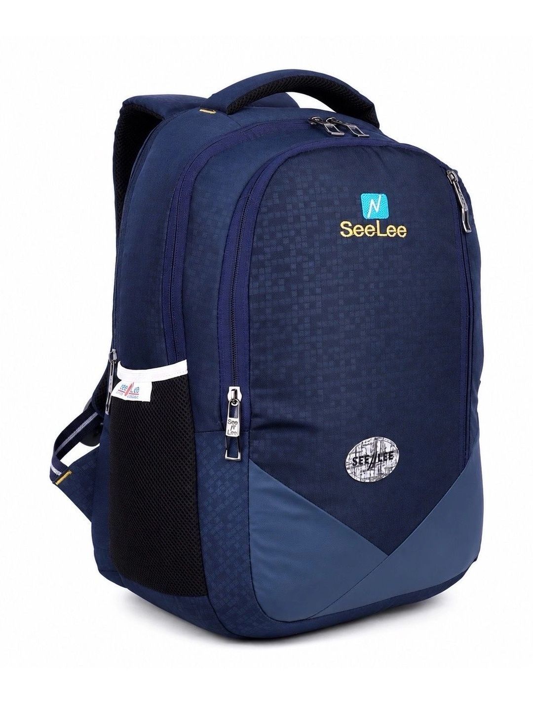 Seenlee Men Contrast Detail Backpack with Compression Straps-picture-37