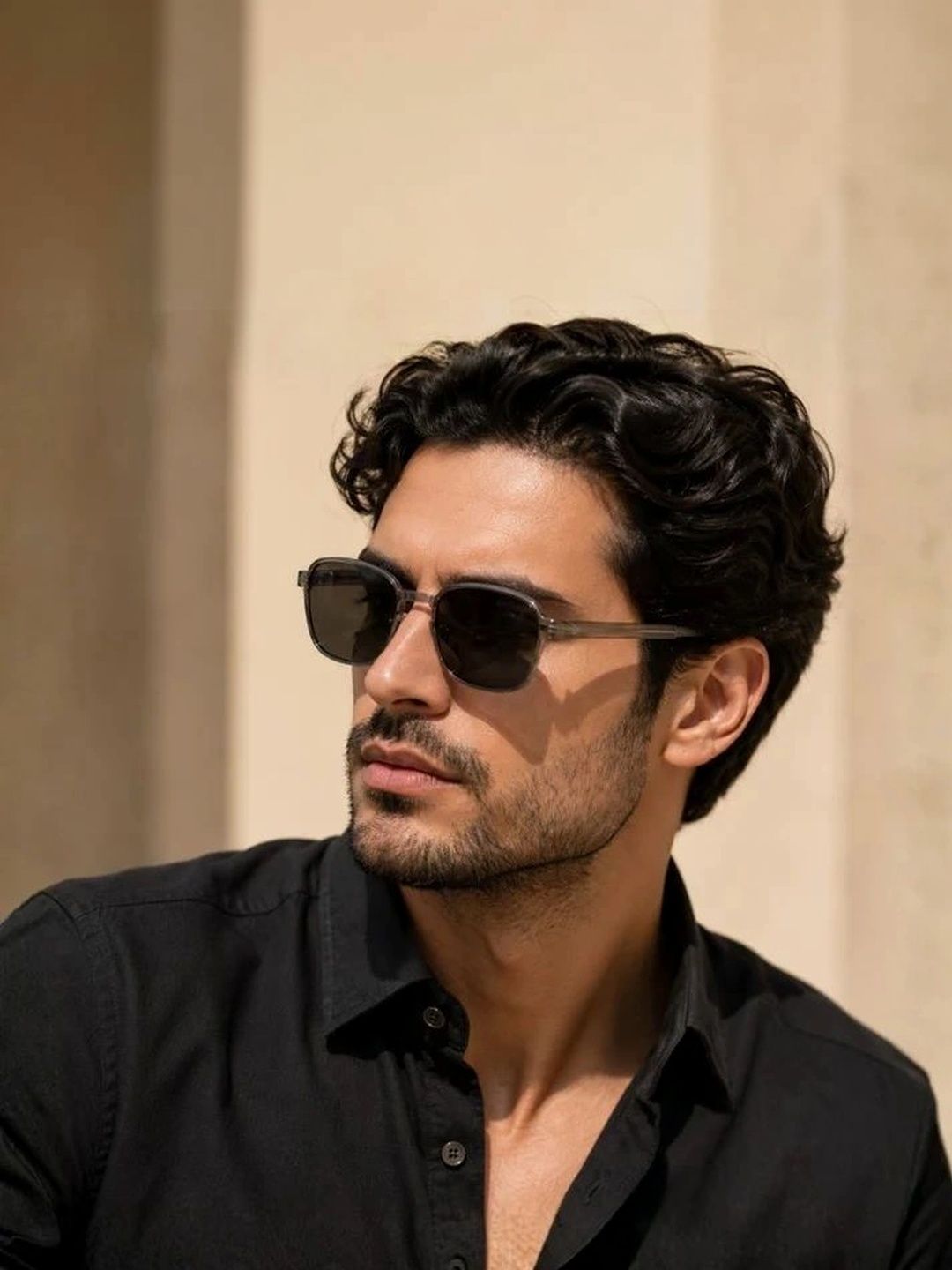 ZAADRAN Unisex Grey Lens & Gunmetal-Toned Rectangle Sunglasses with-image-40