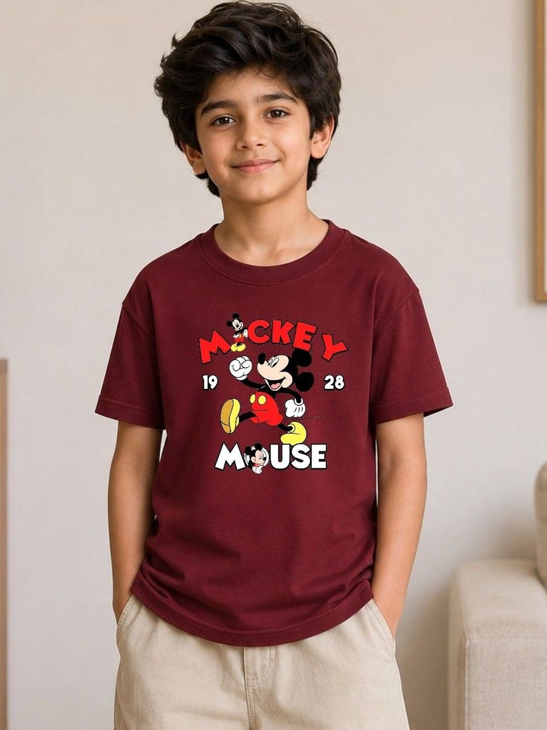 Disney By Miss and Chief Boys Mickey Mouse Printed T-shirt-picture-14