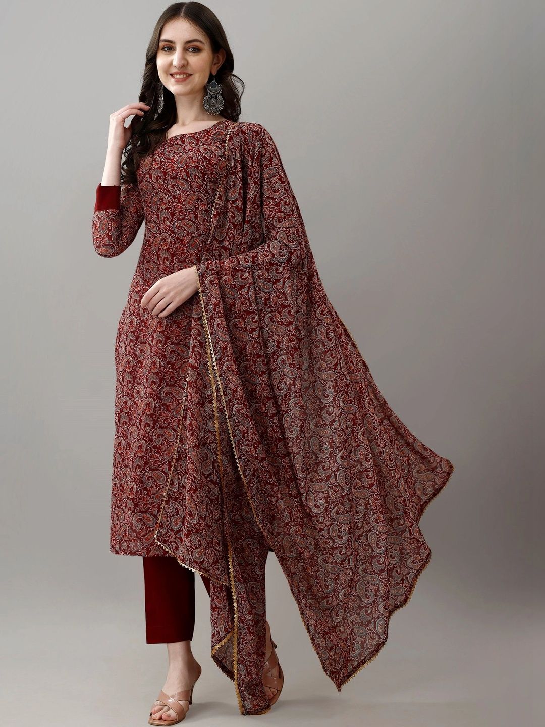 GRINISH Paisley Printed Pure Cotton Kurti-picture-16
