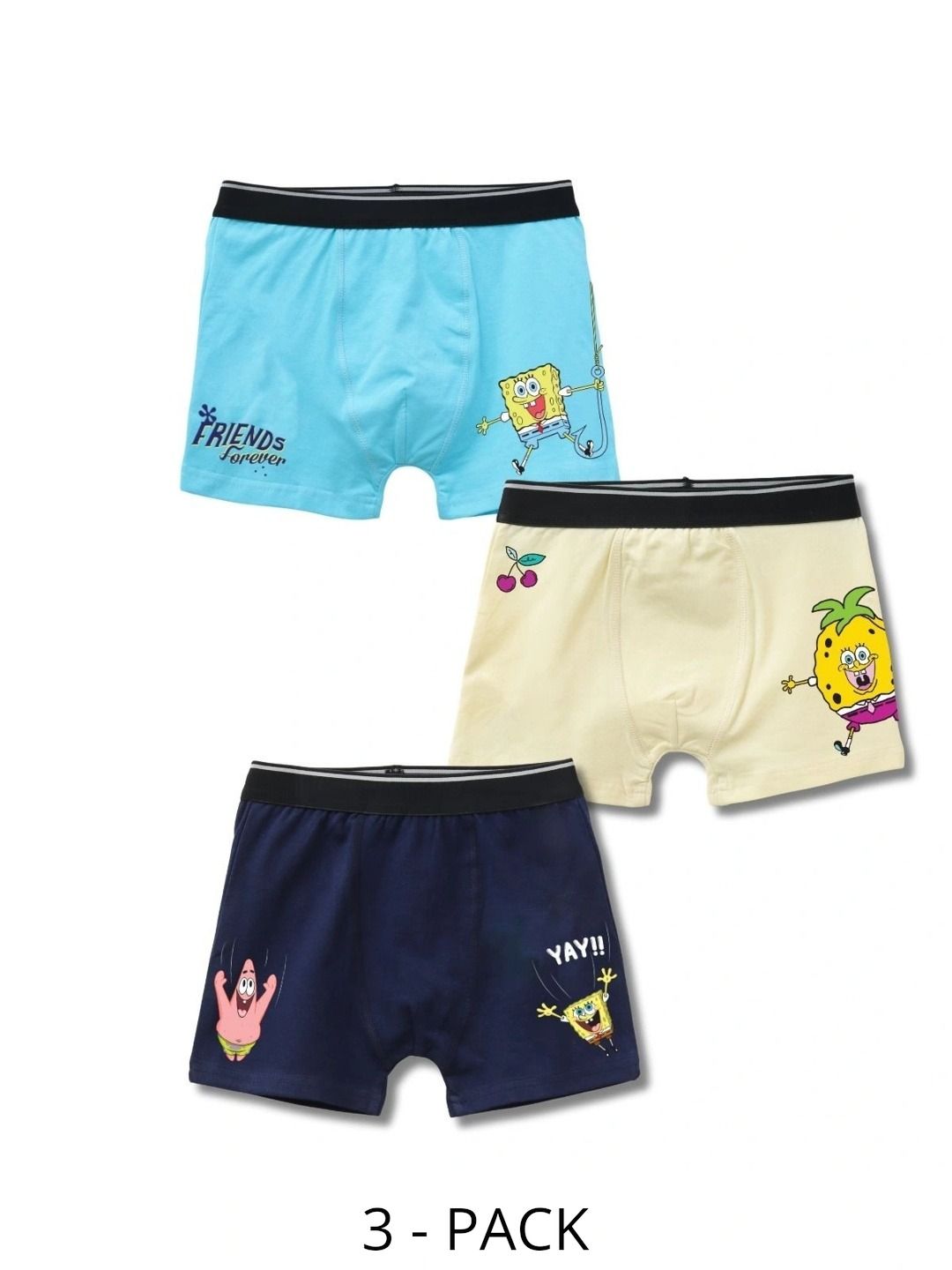 Button Bear Boys Pack of 3 Cotton Blend Printed Trunks-picture-28