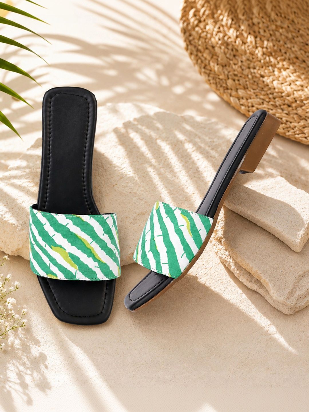 hooshoe Women Printed Open Toe Flats-image-37