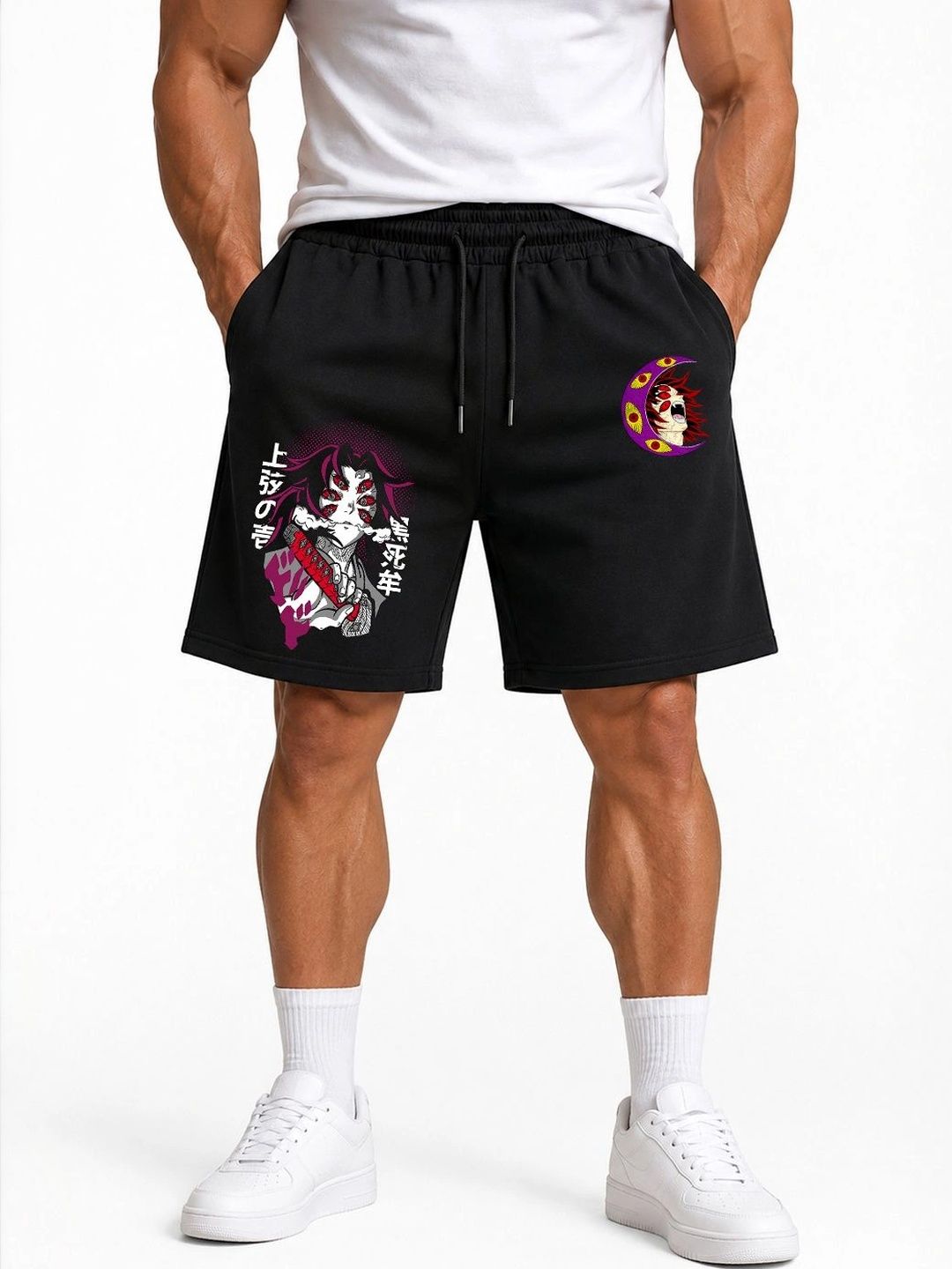 Dressing Hub Men Printed Demon Slayer Shorts-picture-34