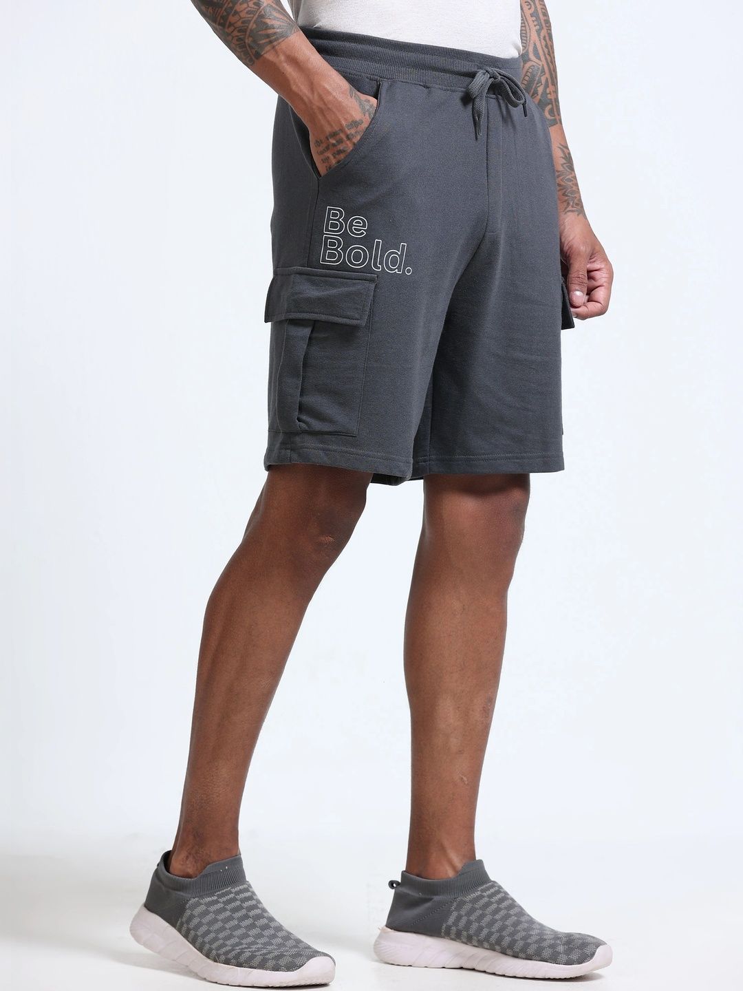 HRX by Hrithik Roshan Men Cotton Typography Printed Cargo Shorts-picture-49