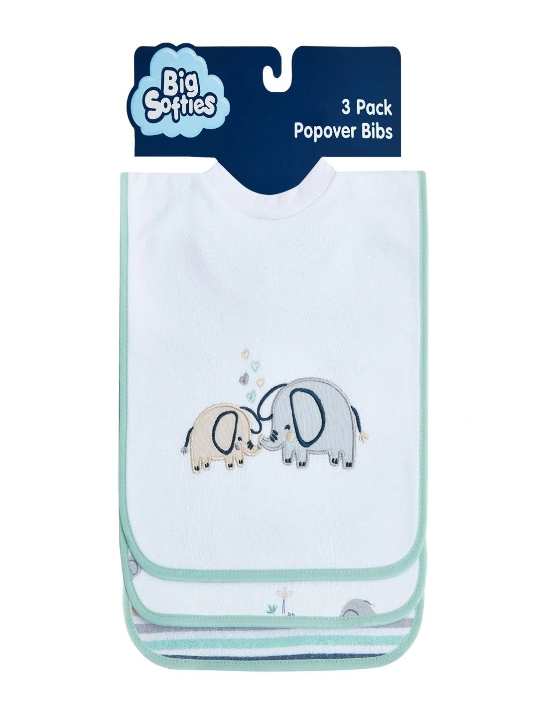 Big Softies Infants Pack Of 3 Printed Bibs-picture-12