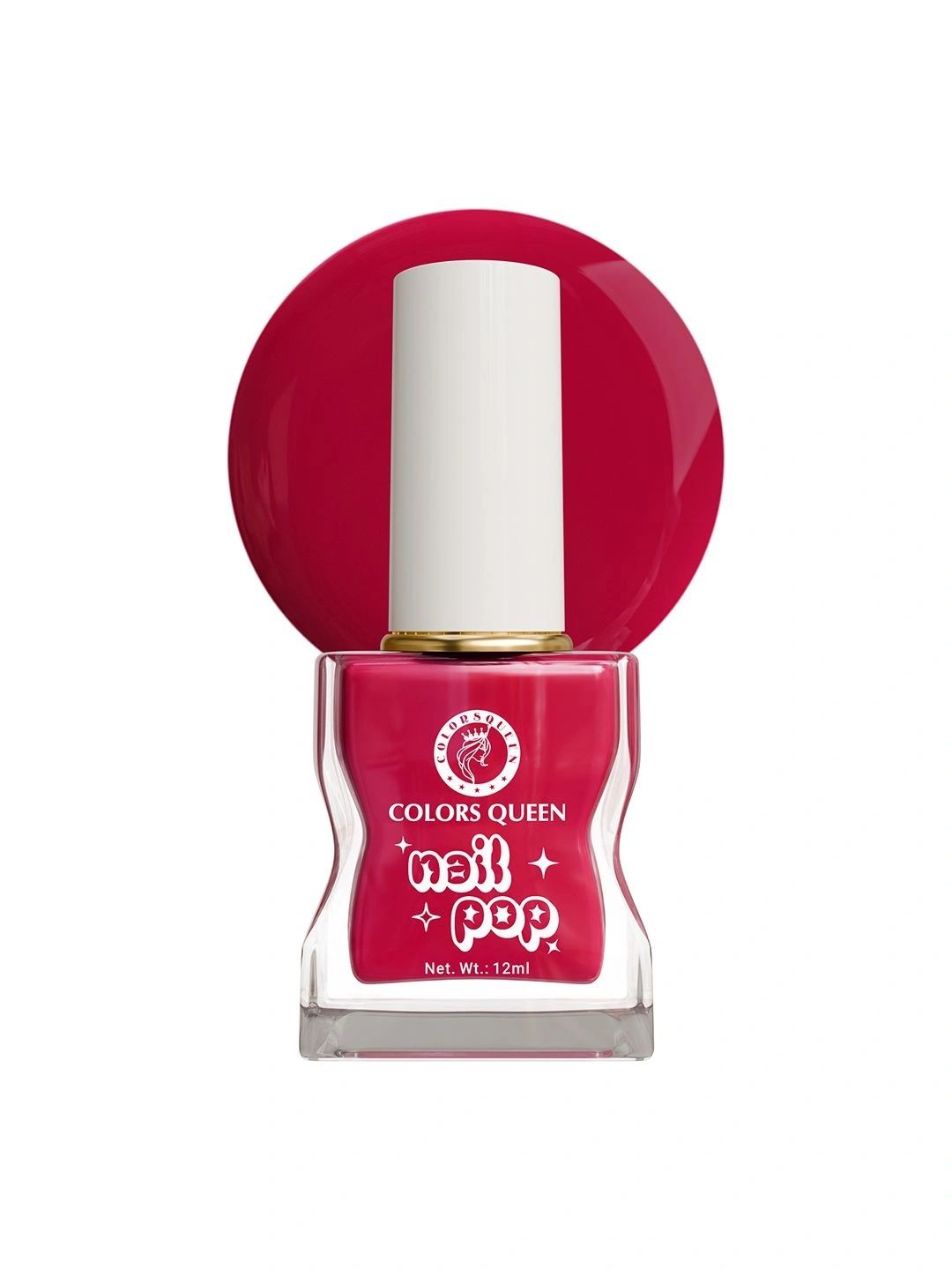 Colors Queen Nail Pop Glossy Gel Finish & Quick Drying Nail Polish -12 ml -Raspberry Crush-picture-29