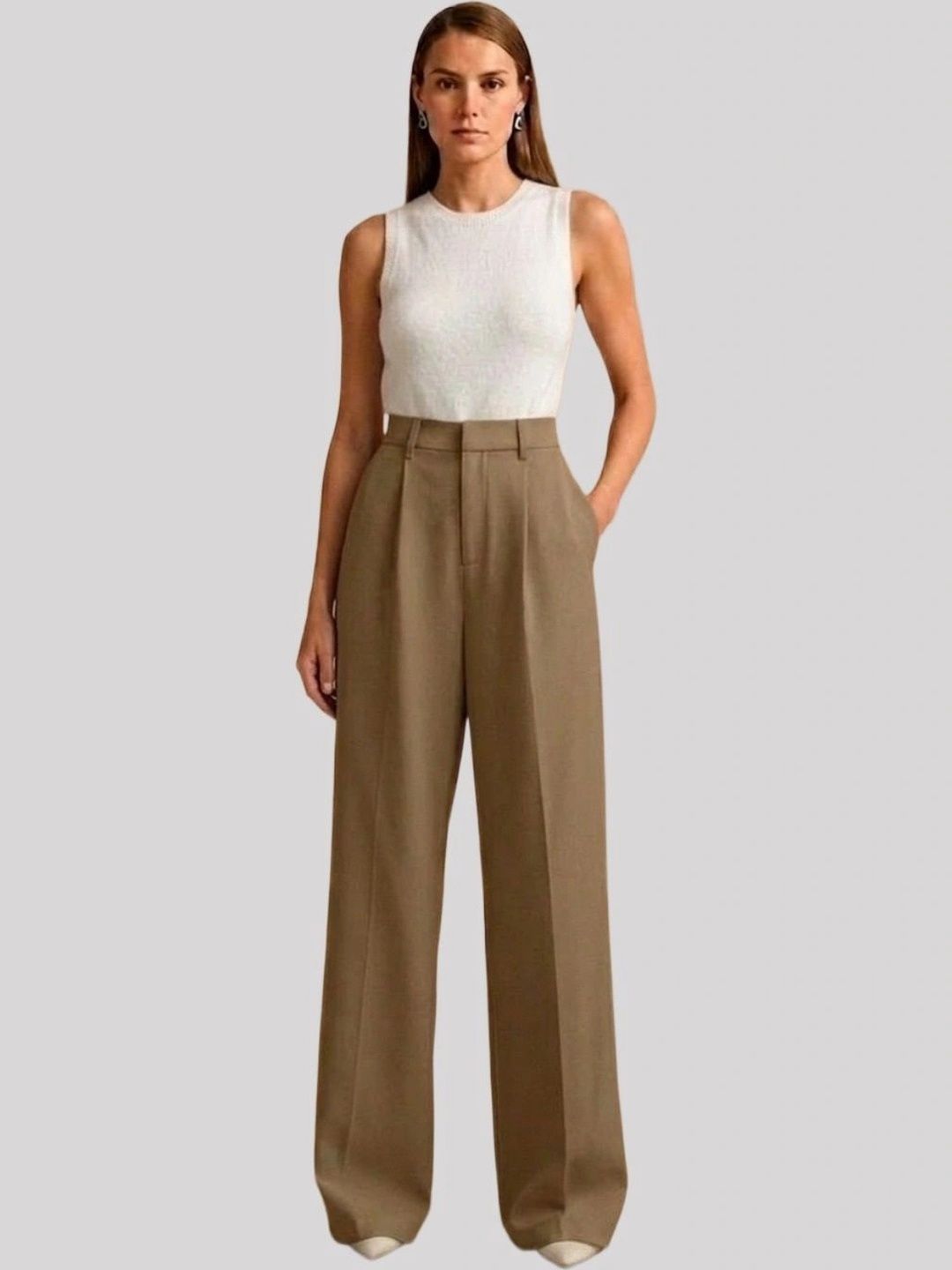 FNOCKS Women Loose Fit Pleated Trousers-picture-17