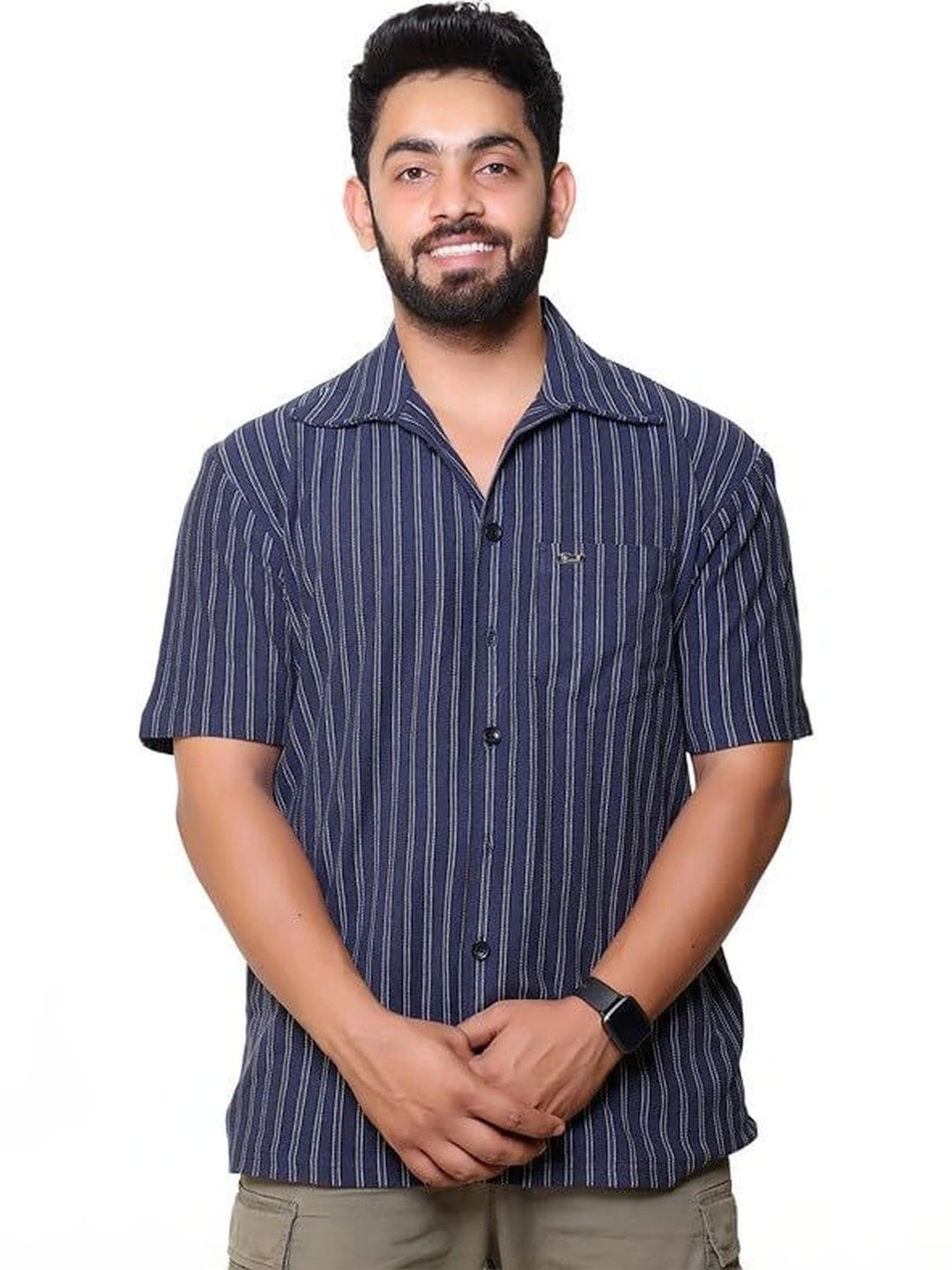 OZONECO Men Striped Casual Shirt-picture-11