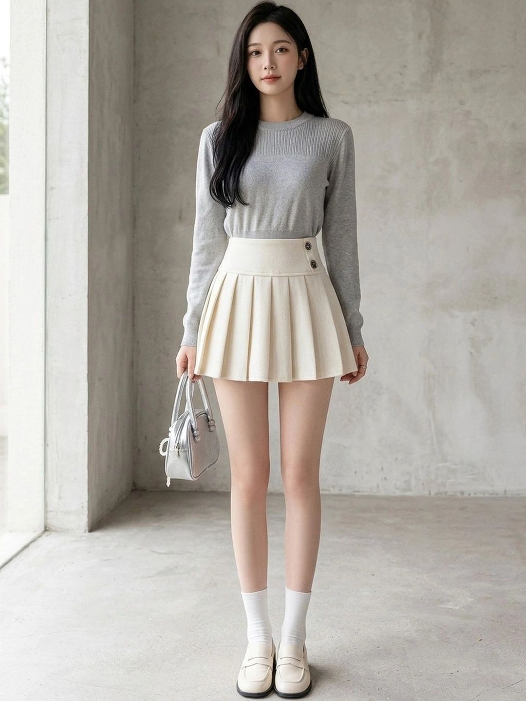Suo Women Mini Flared Skirt-picture-15
