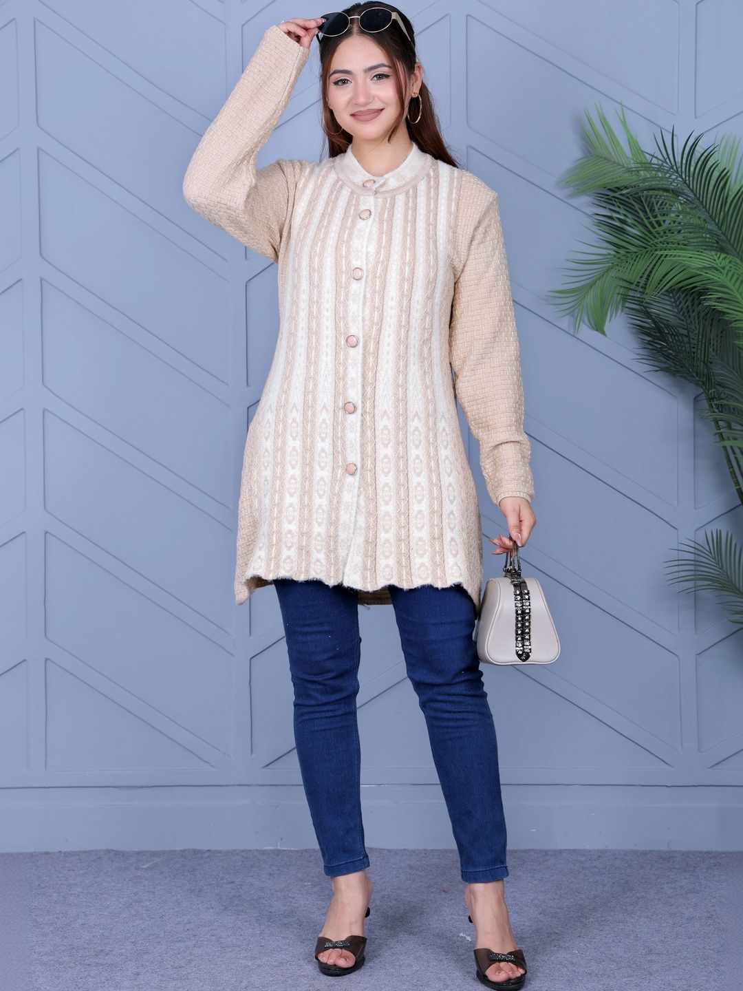 DUTCH DREAM Women Woollen Longline Cardigan-picture-50